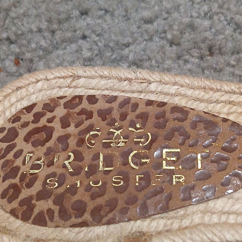 Bridget Shuster  tan cheetah heart slides sandals  Sz 8 EUC - Picture 11 of 11